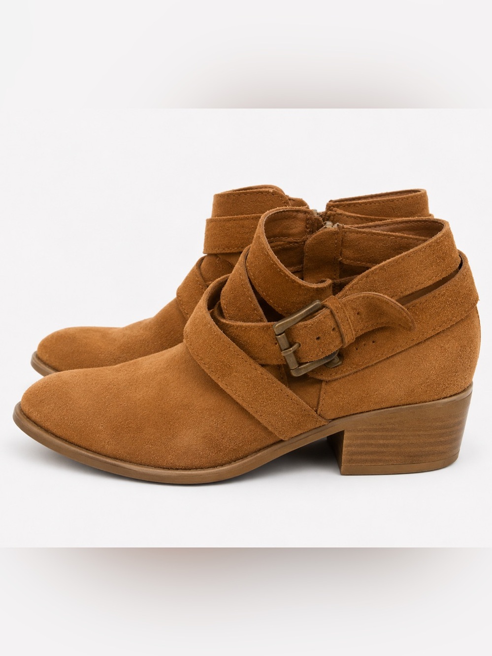 Art Class Tan Suede Ankle Booties